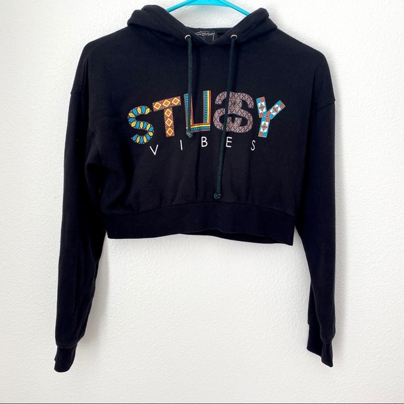 Stussy Cropped Hoodie - Picture 1 of 3